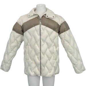 NEW! Vintage Versace Versus Puffer Jacket & Vest! Leather Stripe  Sleeves Detach